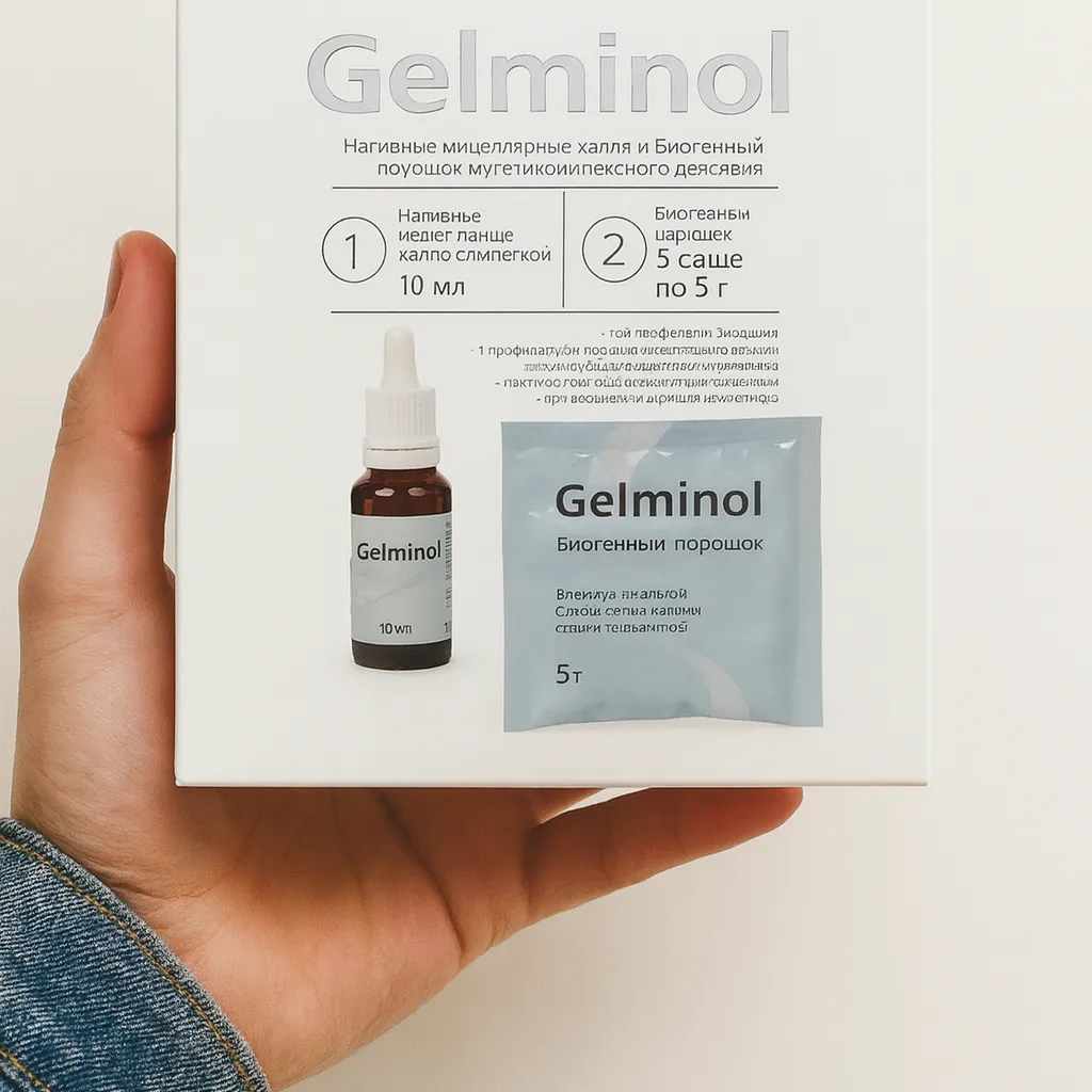 Գնորդի ուղարկած Gelminol-ի փաթեթի լուսանկար